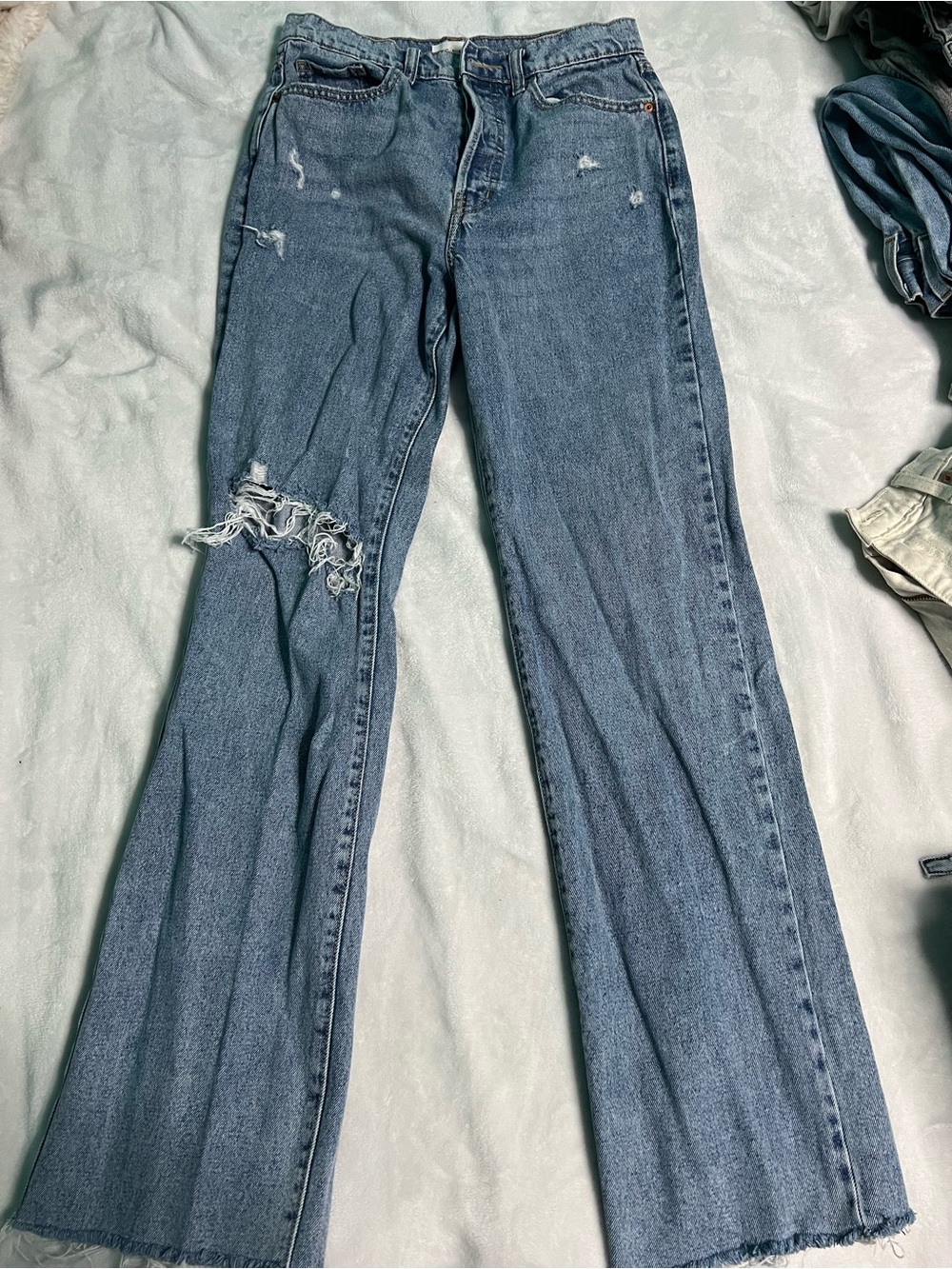 Cello Medium Blue Distressed Jeans